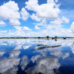 Reflection of clouds in water