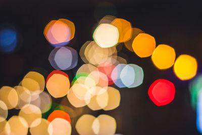 Defocused image of lights