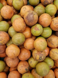 Full frame shot of fruits for sale in market