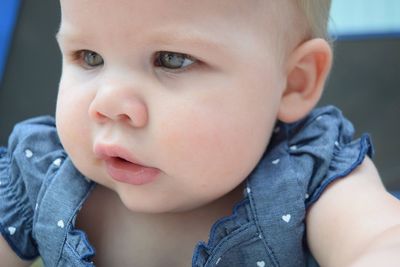 Close-up of cute baby girl