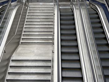 Low angle view of escalator