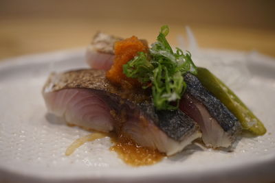 Close-up of food in plate