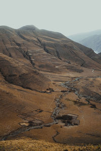 Road through the mountains and clouds