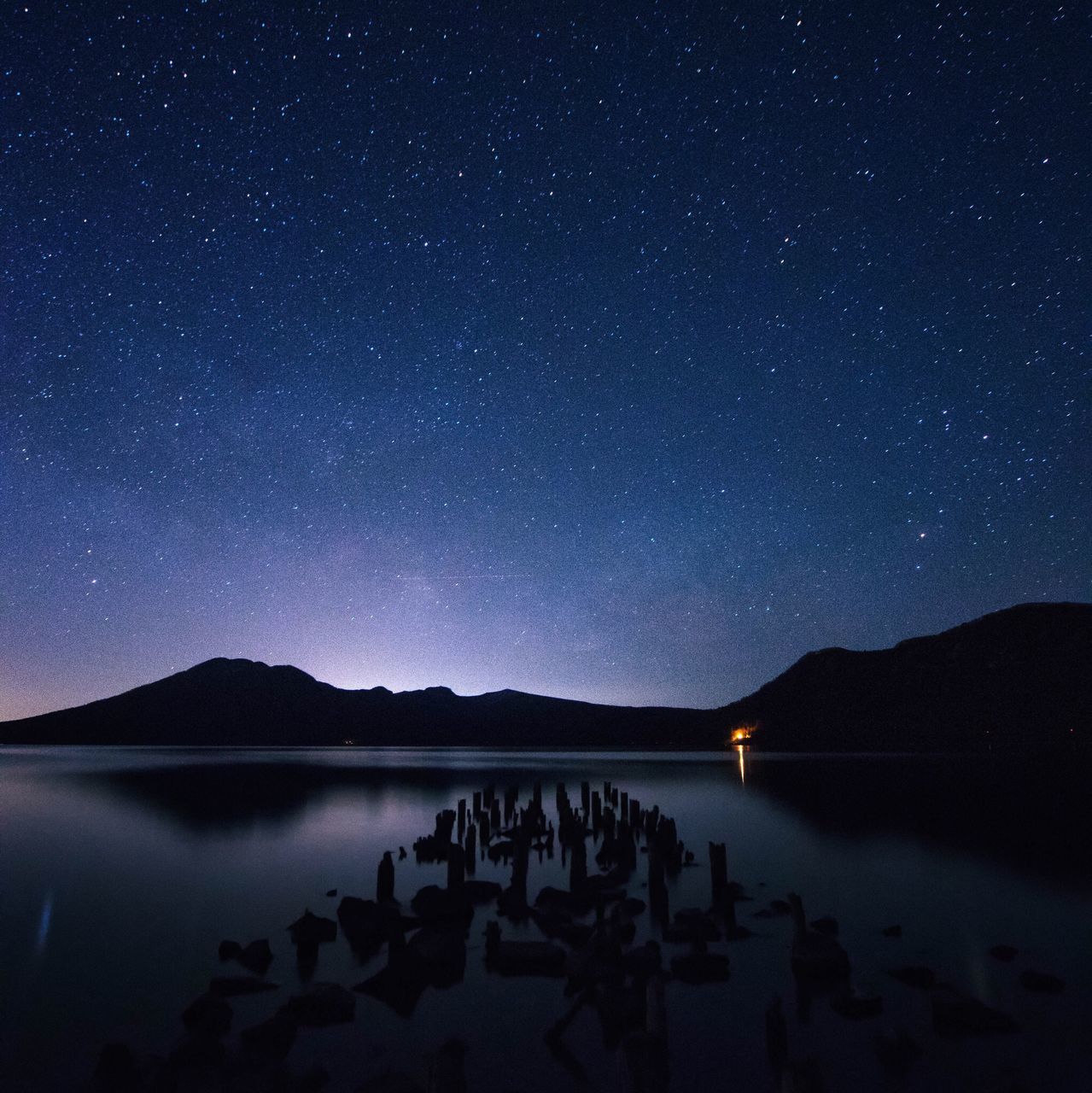 night, star - space, star field, astronomy, scenics, tranquil scene, beauty in nature, galaxy, tranquility, space, star, sky, nature, idyllic, majestic, milky way, illuminated, mountain, water, constellation