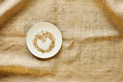 High angle view of coffee on table