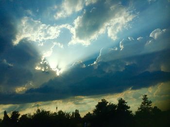 Low angle view of cloudy sky