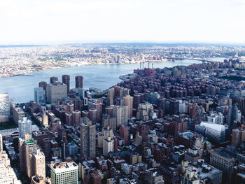 High angle view of city