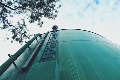 Low angle view of building against sky