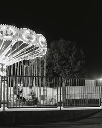 Low angle view of illuminated building