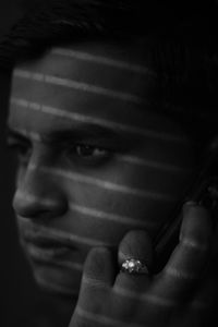 Close-up portrait of woman hand