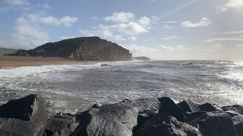 Scenic view of sea against sky