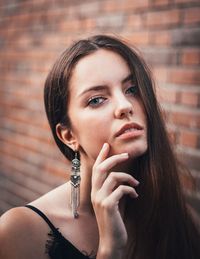 Close-up of beautiful young woman