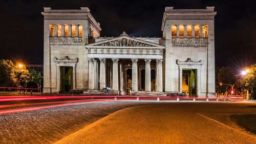 Illuminated konigsplatz at night