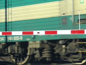 Blurred motion of train