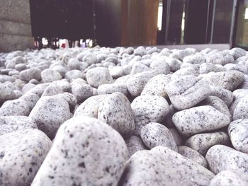 Surface level of pebbles