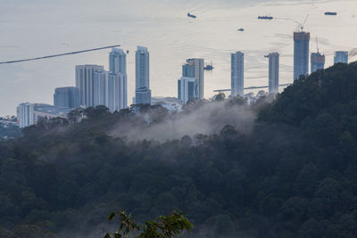 View of skyscrapers in city