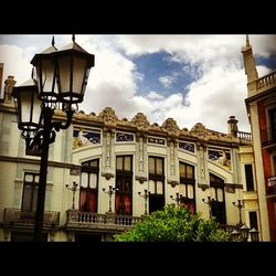 Low angle view of building against sky