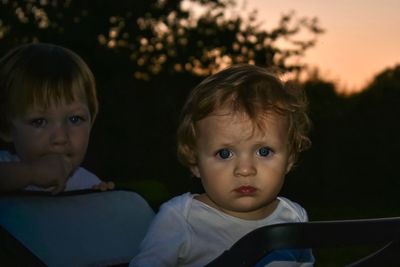 Portrait of cute boy