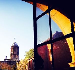 Low angle view of temple against sky