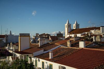 Buildings in city against sky