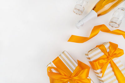 High angle view of paper decoration on table