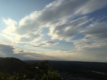 Scenic view of landscape against cloudy sky