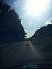 Road passing through trees