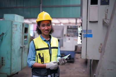 Engineer working in workshop