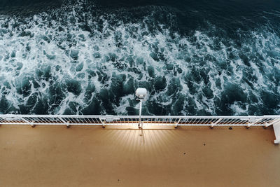 High angle view of bridge over sea