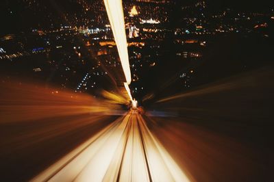 Light trails at night