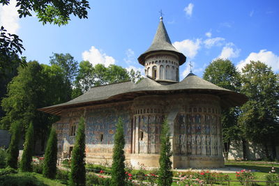 Low angle view of building against sky