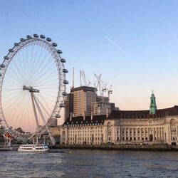 Ferris wheel in city