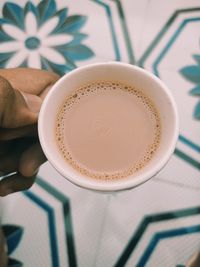 Coffee cup on table