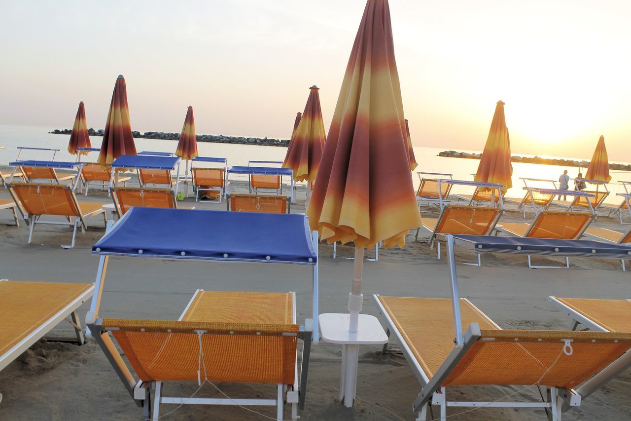 VIEW OF CHAIRS ON BEACH