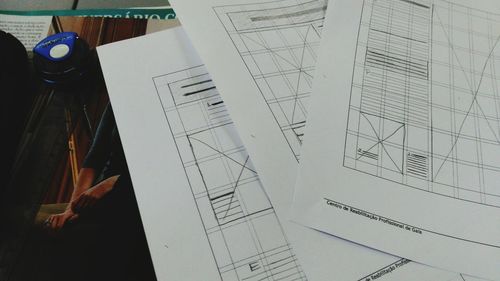 Low angle view of text on paper