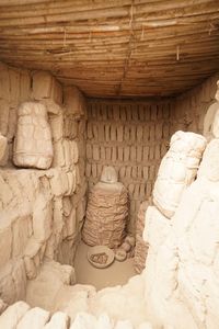 Stone wall in building