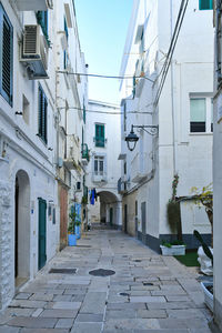 A street of monopoli, an old town in puglia, italy.