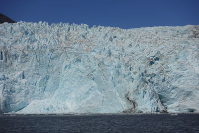 Scenic view of frozen sea against sky