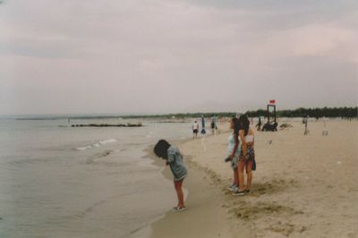 View of people on beach