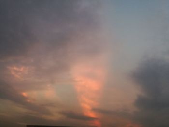 Low angle view of sky during sunset