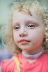 Close-up portrait of cute girl