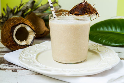 Coconut smoothie with banana