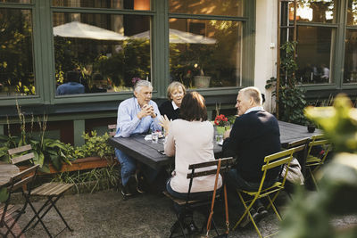 People sitting in restaurant