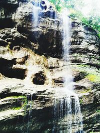 Low angle view of waterfall