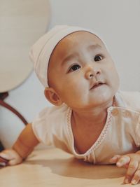 Portrait of cute baby girl