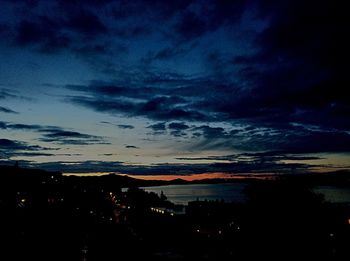 Scenic view of dramatic sky at dusk