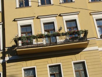 Low angle view of apartment building