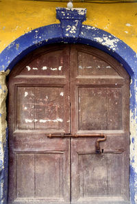 Close-up of closed door