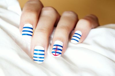 Cropped image of woman with nail art