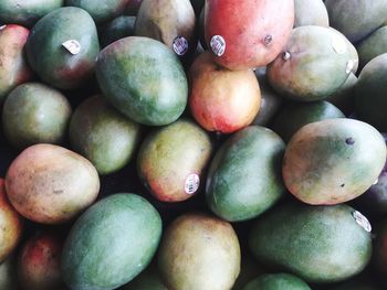 Full frame shot of fruits for sale in market